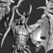 gárgula arte monstro diabo satanás bastão vampiro Drácula 3d print model - Mito3D