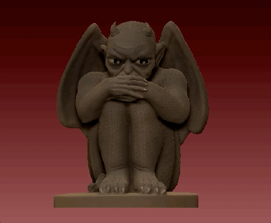 gargoyle statua scultura modello diavolo demonio male architettura Chiesa 3d print model - Mito3D