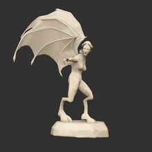 gargoyles Buchse x4 Spiel Requisiten Frauen Flügel geflügelte Statuen statue thront Barsch verloren der gargoyle weiblich Fabel Kapitel Jubiläum 3d print model - Mito3D
