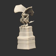 gargoyles x3 game props wings winged statues statue perching perch lost gargoyle fable chapters anniversary 3d print model - Mito3D
