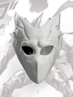Garou mostro maschera one punch uomo 3d print model - Mito3D
