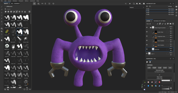 garten banban 4 - purple crab Game gartenofbanban 3d print model - Mito3D
