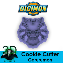 Garurumon kurabiye kesici Digimon 3d print model - Mito3D
