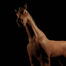 Gary Galopper Pferd Tier Spielzeug niedrig poly Tiere Spiel Miniatur Statue Figur dnd 3d print model - Mito3D