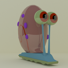 gary snail game toy animal spongebob character child children 3d print model - Mito3D