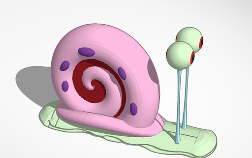 gary snail Art gary the snail bob the sponge the snail  3d print model - Mito3D