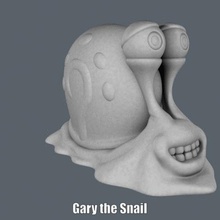 gary snail more easy print no support art cartoon figure sculpture spongebob 3d print model - Mito3D