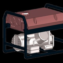 o motor de gás, gerador 110 vários miniatura rc escala acessórios rastreador 3d print model - Mito3D