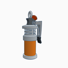 granada de gás fortnite chaveiro jogo romã anel chave 3d print model - Mito3D