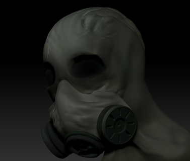 gas máscara cráneo 3d print model - Mito3D