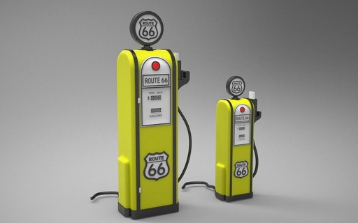 Gas Pumpe Route 66 USB Kabel Halter Unterstützung Ladegerät Jahrgang Schreibtisch Veranstalter Dekoration Handy Telefon Lager alt Sammlung 3d print model - Mito3D