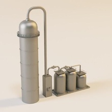 gas silo model train game ho electric hopper 3d print model - Mito3D