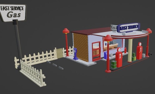 gas station 1 64 wheels Game diadorama child toy wheel gas station gas coffee supplier window door paste assembly mount auto motorcycle  3d print model - Mito3D