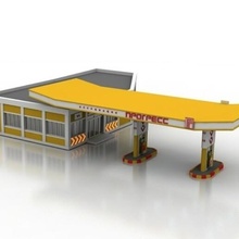 gaz istasyon binalar dolgu benzin 3d print model - Mito3D