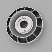 gas turbina misto impelatore gadget ingegneria versione 3d print model - Mito3D