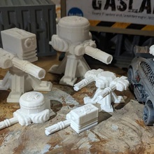gaslands - auto turrets sentry game toy turret miniature mad max hotwheels fww fallout 3d print model - Mito3D