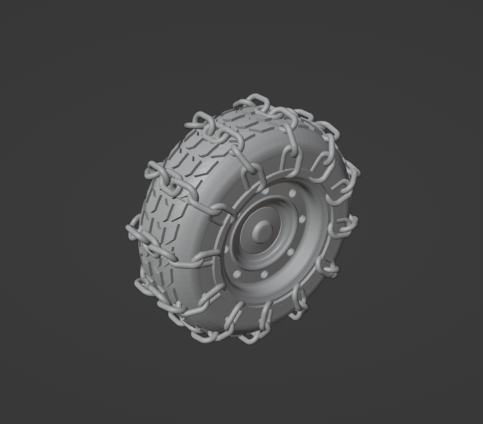 gaslands chain tire set Game wheel creepyhero studios 3D print model - Mito3D