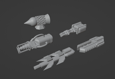 gaslands energy weapon two set arc projector laser gun creepyhero studios 3d print model - Mito3D