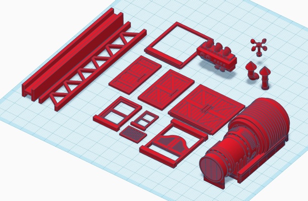 gaslands terreno pacote 02 apocalipse jogos reabastecido rodas partes carro louco max mod kitbash industrial 3d print model - Mito3D