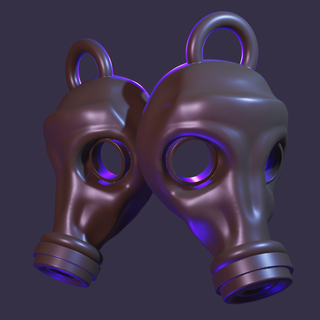 máscara gás brincos estranho gótico bdsm 3d print model - Mito3D