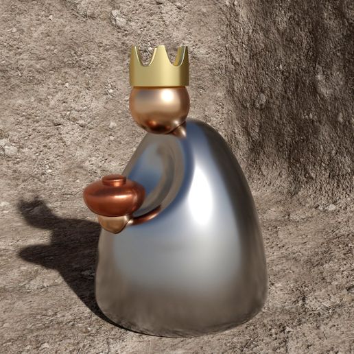 Gaspar süs yemlik krallar kral Noel doğum Paskalya 3D print model - Mito3D