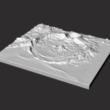 gassendi Krateri çeşitli ay lunar 3d print model - Mito3D