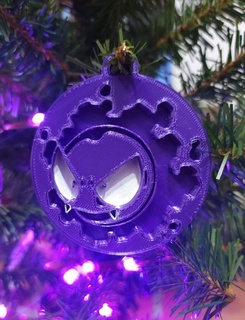 gastly christmas sphere pokemon pok mon ghost 3d print model - Mito3D