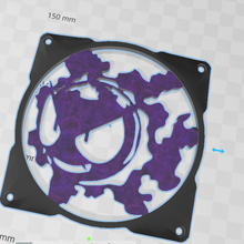 gastly fan cover 120 mm gadget grill pc 120mm pokemon 3d print model - Mito3D