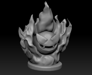 gastly stand pokemon gengar haunter ghost 3d print model - Mito3D