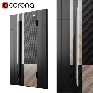portón Aurora negro cromo desván madera tecnología moderno lluvia 3d print model - Mito3D