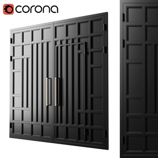 gate black hi tech chrome loft wood premium neo 3d print model - Mito3D