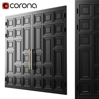 kapı siyah çatı katı 08 mimari krom Odun 3d print model - Mito3D
