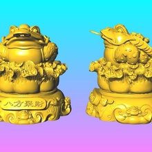 gathering wealth-big toad art 3d print model - Mito3D