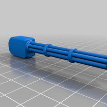 Gatling pistola herramienta cañón modelo escala sci fi ciencia ficción astronave torreta 3d impresión 3d print model - Mito3D