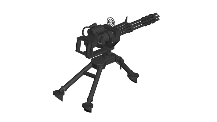 gatling gewehr spiel scharfschütze maschine pistole fohlen militär steinschloss armee ar vr automatisch waffe metaverse 3d print model - Mito3D