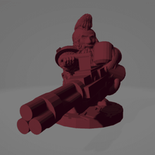 gatling laser mohawk space dwarf game 28mm dnd starfinder squats dwarves miniature sci-fi fallout apocalypse 3d print model - Mito3D