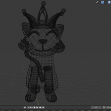 gato coronado vídeo juego videojuego juegos estatua 3d licuadora stl animal criatura mascota obj x3d 3d print model - Mito3D