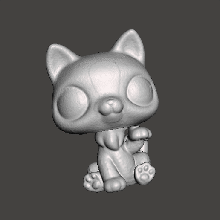 gato maneki neko obj stl animal chat animales mascota 3d print model - Mito3D