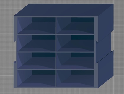 cassetto organizzatore elettronico componenti petto cassetti mini 3d print model - Mito3D