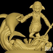Riese Mund gawrgura hololive Figur vtuber Sammlerstück 3d print model - Mito3D