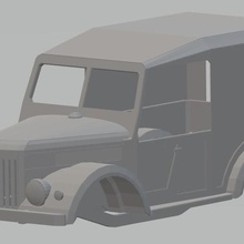 gaz 69 yazdırılabilir vücut kamyon oyun yuvası scalextric kabuk rc radyo izleme araba tamiya miniz 1-10 1-32 1-18 G / Ç 3d print model - Mito3D