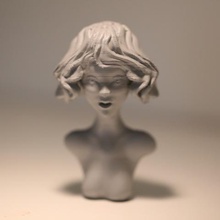 olhar escultura arte 3d print model - Mito3D