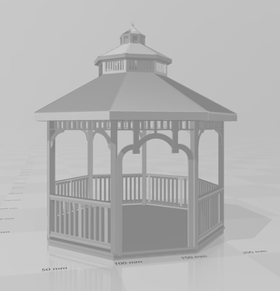 Pavillon viktorianisch Architektur Design Haus Modell 3d print model - Mito3D