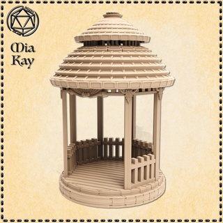 gazebo draghi fantasia gioco giochi mini rpg terreno tavolo dnd spargere miniatura sterco 3d print model - Mito3D