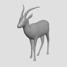 gazelle game pbr character skeleton rigged unreal engine walk animated unity man guy woman person young body people pose male 3d print model - Mito3D