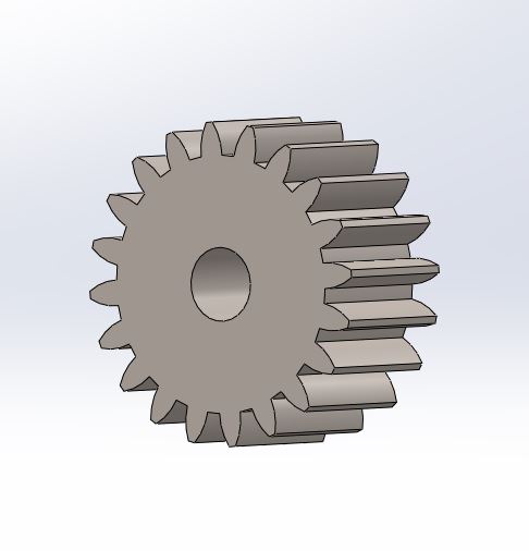 gear spur 3D print model - Mito3D