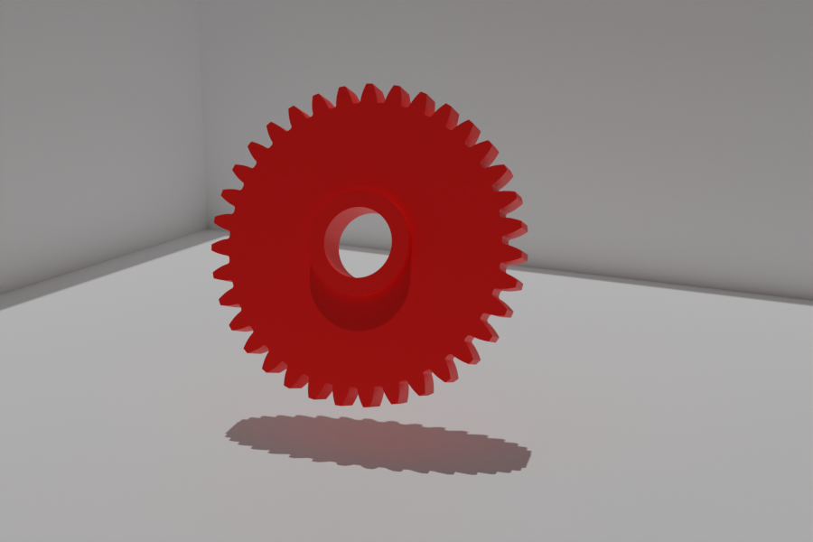 gear 35 teeth print place 3D print model - Mito3D