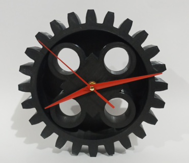 gear analog clock watch gift engineering desktop wall workshop 3d print model - Mito3D