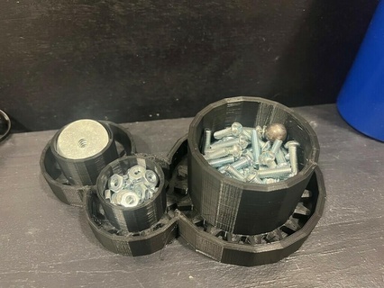 dişli Kutu depolama araçlar sıra vites kutusu dişliler hareketli parçalar organizasyon organizatör bitki saksısı küçük spinner 3d yazıcı Aksesuarlar 3d print model - Mito3D