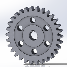 gear holes engranaje 30 dientes agujeros engranajes gears parametric 3d_printer_parts 3d print model - Mito3D
